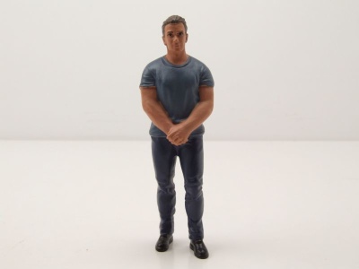 Figur Car Meet 3 Figur 4 Mann mit blauem Shirt für 1:18 Modelle American Diorama