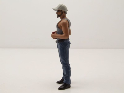 Figur Campers 1 Mann mit Sonnenbrille und Dose für 1:18 Modelle American Diorama
