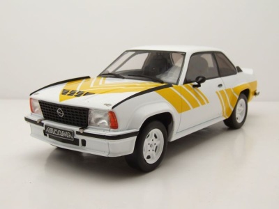 Opel Ascona B 400 1982 weiß gelb Modellauto 1:18...