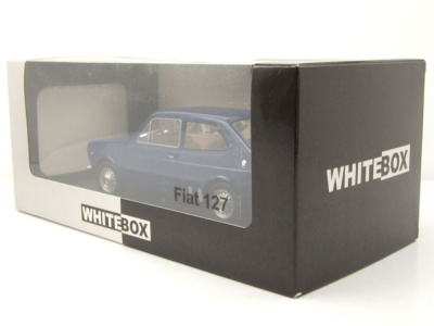 Fiat 127 1971 dunkelblau Modellauto 1:24 Whitebox
