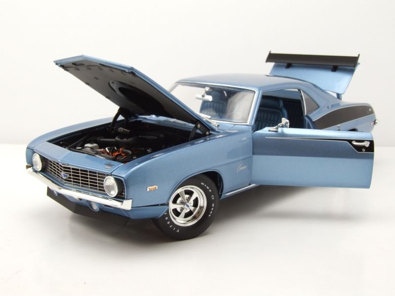 Acme 1:18 Chevrolet Copo Camaro 1969 Dick Harrell Blu - Modellino Pressofuso Con Parti Apribili