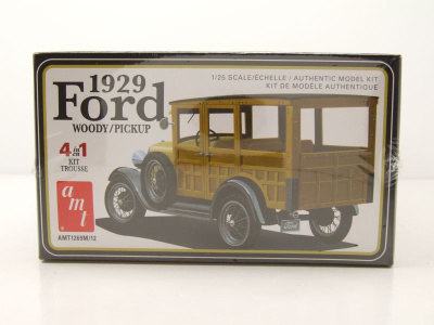 Ford Woody Pick Up 1929 Kunststoffbausatz Modellauto 1:25 AMT