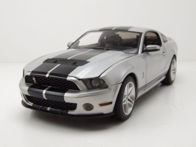 Ford Shelby GT500 Mustang 2011 silber schwarz Modellauto...