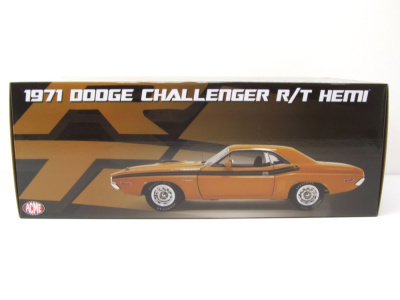 Dodge Challenger R/T Hemi 1971 butterscotch gelb schwarz Modellauto 1:18 Acme