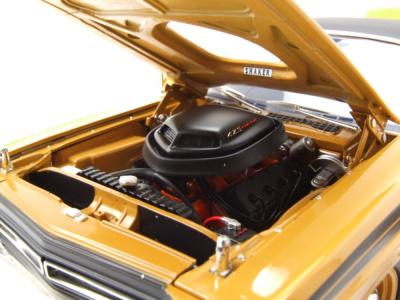 Dodge Challenger R/T Hemi 1971 butterscotch gelb schwarz Modellauto 1:18 Acme