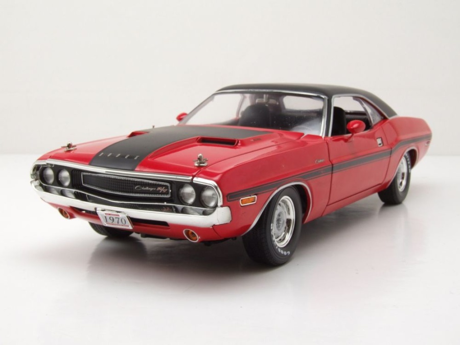 Dodge Challenger R/T 440 Six-Pack 1970 rot schwarz Norm Grand Spaulding Modellauto 1:18 Greenlight Collectibles