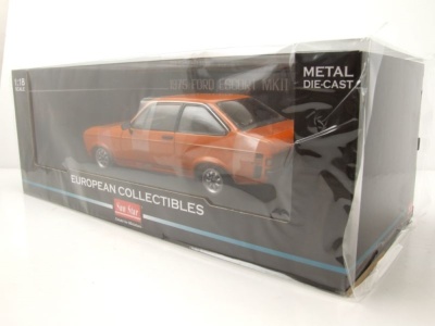 Ford Escort MK2 Sport RHD 1975 orange Modellauto 1:18 Sun...