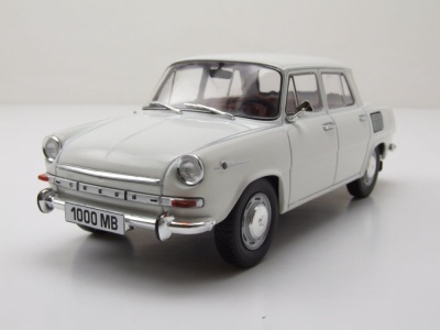 Skoda 1000 MB 1968 weiß Modellauto 1:24 Whitebox