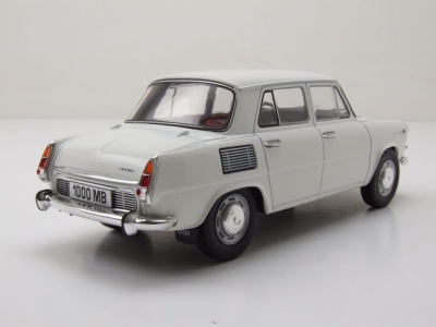 Skoda 1000 MB 1968 weiß Modellauto 1:24 Whitebox