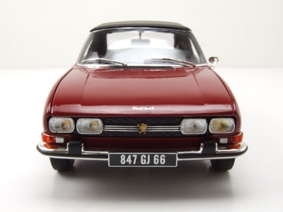 Peugeot 504 Cabrio 1969 rot Modellauto 1:18 Norev