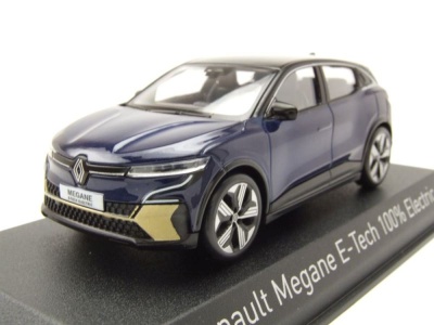 Renault Megane E-Tech 100% Electric 2022 dunkelblau schwarz Modellauto 1:43 Norev