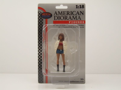 Figur Hip Hop Girls 3 weiße Jacke für 1:18 Modelle American Diorama