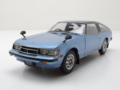 Toyota Celica XX 1978 hellblau metallic schwarz Modellauto 1:24 Whitebox