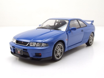 Nissan Skyline GT-R R33 RHD 1997 blau Modellauto 1:24 Whitebox