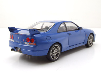 Nissan Skyline GT-R R33 RHD 1997 blau Modellauto 1:24...
