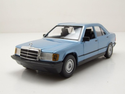 Mercedes 190E 1987 blau Modellauto 1:24 Bburago