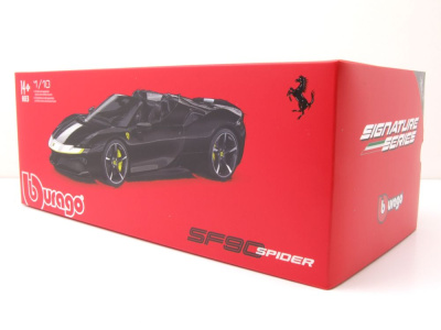 Ferrari SF90 Spider Assetto Fiorano schwarz Modellauto 1:18 Bburago Signature