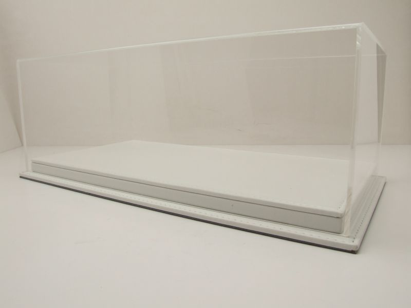 Klarsichtbox Acryl Vitrine Mulhouse mit Lederboden weiß für 1:18 Modelle Zubehör Atlantic