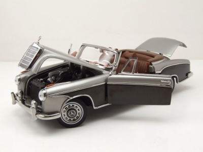 Mercedes 220 SE Cabrio W128 1960 grau dunkelgrau Modellauto 1:18 Sun Star