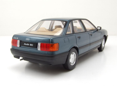 Audi 80 B3 1989 grünblau metallic Modellauto 1:18...
