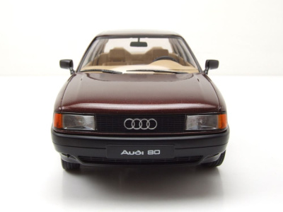 Audi 80 B3 1989 dunkelrot Modellauto 1:18 Triple9