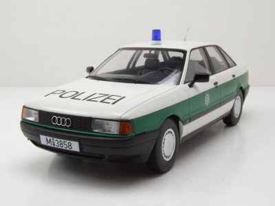 Audi 80 B3 Polizei 1989 grün weiß Modellauto...