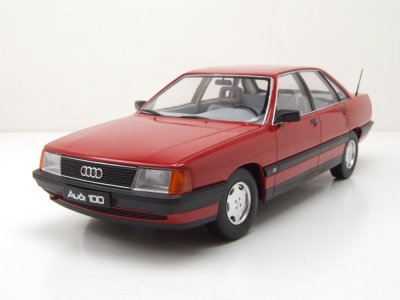 Audi 100 C3 1989 hellrot Modellauto 1:18 Triple9