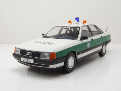 Audi 100 C3 1989 weiß grün Modellauto 1:18...
