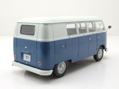 VW T1 Bus 1960 blau weiß Modellauto 1:24 Whitebox