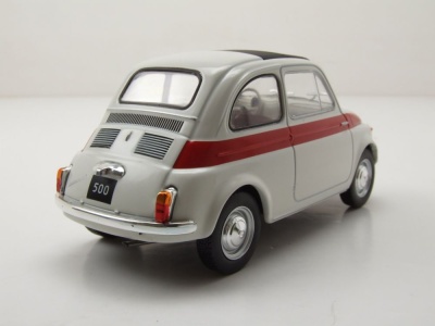 Fiat 500 1960 weiß rot Modellauto 1:24 Whitebox