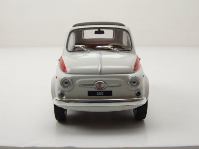Fiat 500 1960 weiß rot Modellauto 1:24 Whitebox