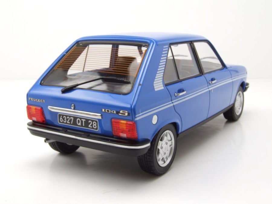 PEUGEOT 104 S 1981 Bleu Ibis Voiture de Collection NOREV 1/18