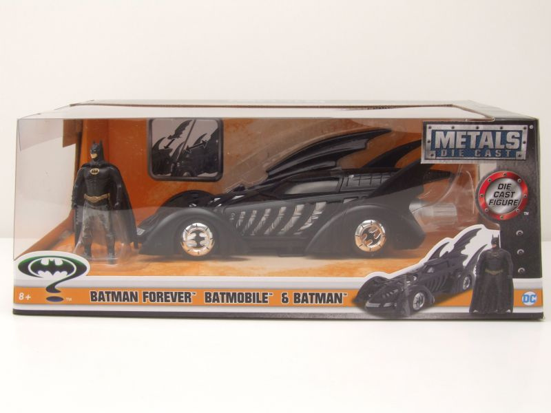 Batman Forever Batmobile 1995 schwarz mit Figur Modellauto 1:24 Jada Toys
