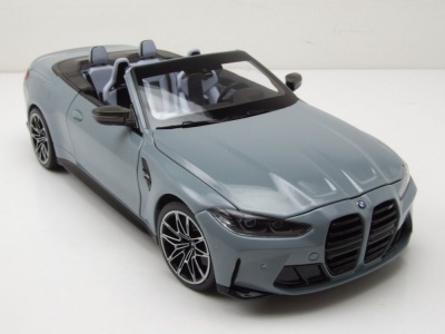BMW M4 Cabrio 2020 grau metallic Modellauto 1:18 Minichamps