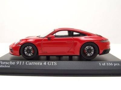 Porsche 911 992 Carrera 4 GTS 2019 rot Modellauto 1:43 Minichamps