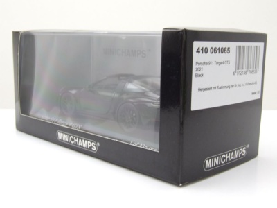 Porsche 911 992 Targa 4 GTS 2022 schwarz Modellauto 1:43 Minichamps
