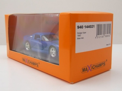 Dodge Viper Coupe 1993 blau metallic Modellauto 1:43 Maxichamps