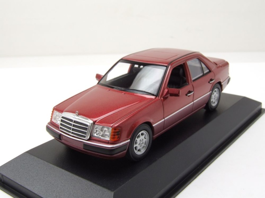 Mercedes 230E 1991 dunkelrot metallic Modellauto 1:43 Maxichamps