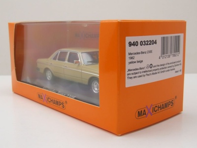 Mercedes 230E W123 1982 beige Modellauto 1:43 Maxichamps