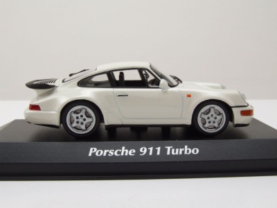 Porsche 911 Turbo 964 1990 weiß Modellauto 1:43 Maxichamps