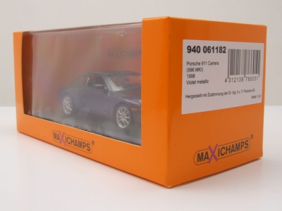 Porsche 911 996 1998 dunkellila metallic Modellauto 1:43 Maxichamps
