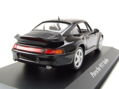 Porsche 911 Turbo S 993 1995 schwarz Modellauto 1:43...