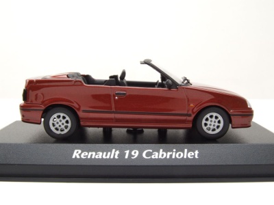 Renault 19 Cabrio 1992 rot metallic Modellauto 1:43 Maxichamps