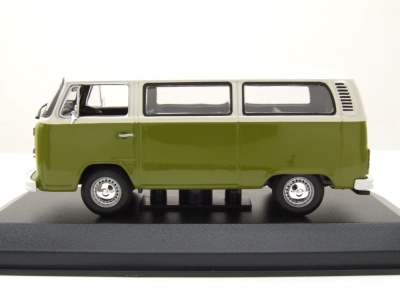 VW T2 Bus 1972 grün weiß Modellauto 1:43 Maxichamps