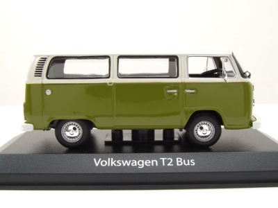 VW T2 Bus 1972 grün weiß Modellauto 1:43 Maxichamps