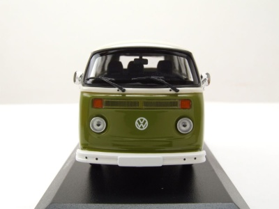 VW T2 Bus 1972 grün weiß Modellauto 1:43 Maxichamps