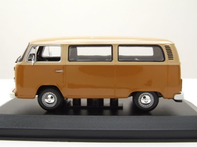 VW T2 Bus 1972 beige braun Modellauto 1:43 Maxichamps