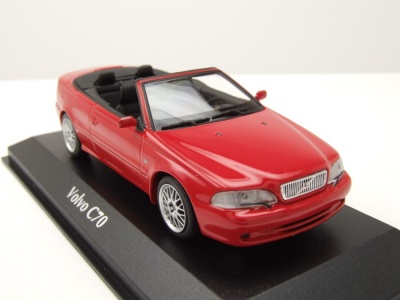Volvo C 70 Cabrio 1998 rot Modellauto 1:43 Maxichamps