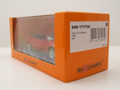 Volvo C 70 Cabrio 1998 rot Modellauto 1:43 Maxichamps