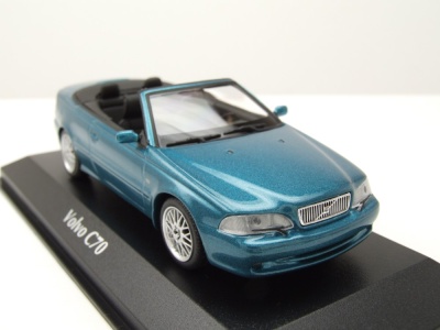 Volvo C 70 Cabrio 1998 blau metallic Modellauto 1:43 Maxichamps